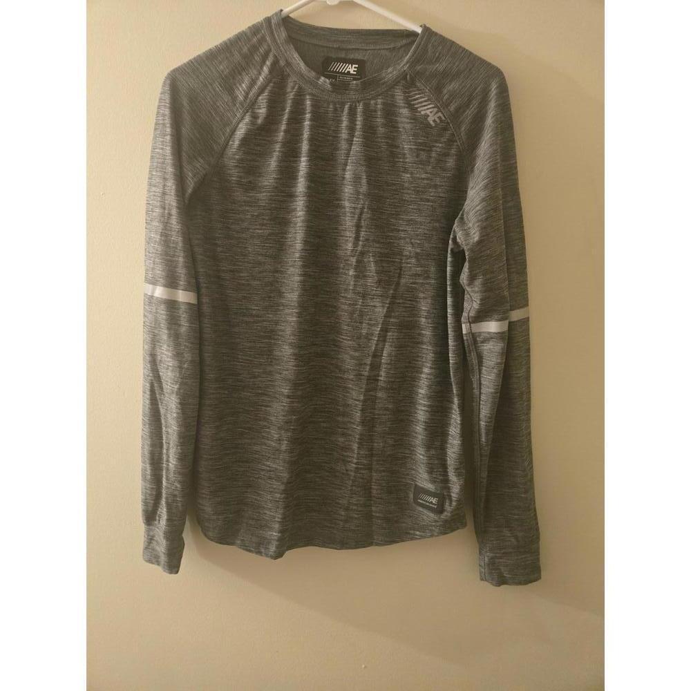 American Eagle womens Gray Long Sleeve Flex Shirt XS